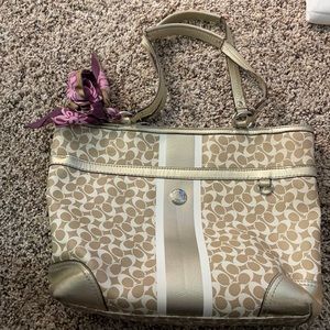 Coach purse, gold